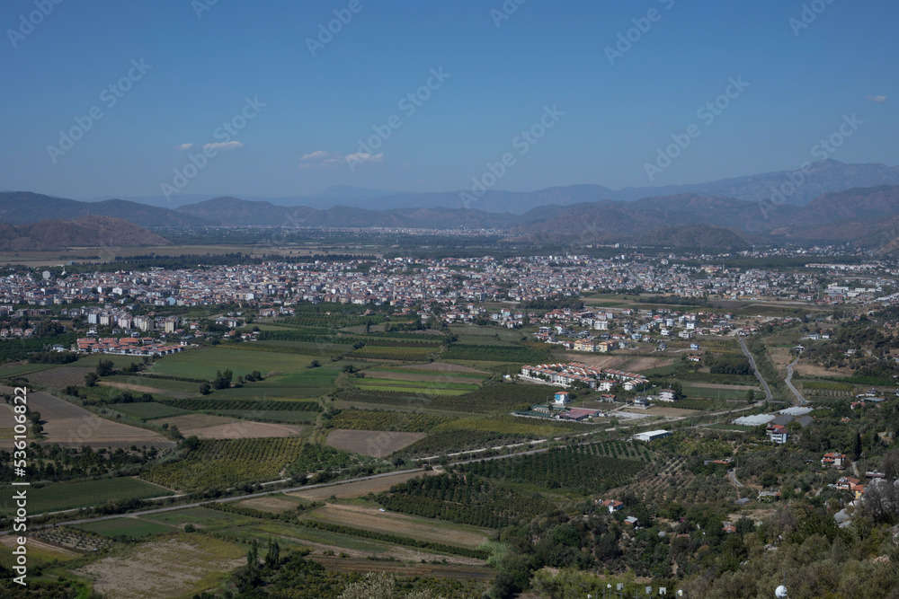 Panoramic Dalaman province from the mountain 