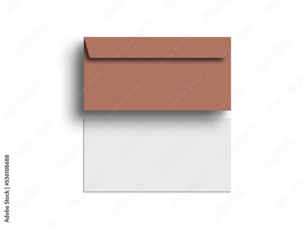Craft paper envelope with business card mockup Craft paper envelope with business card mockup