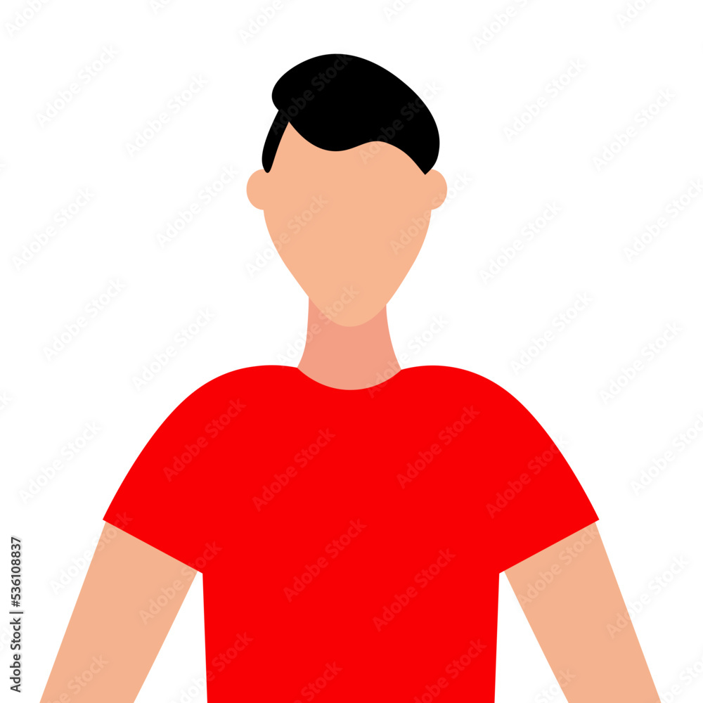 man with red t shirt, character man with red t shirt, character
