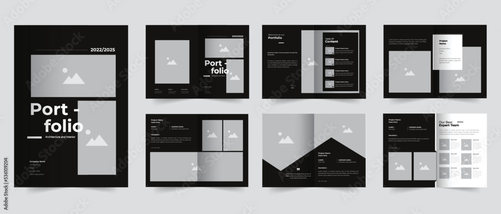 Portfolio design or portfolio template design, Architecture portfolio and interior professional portfolio design template Portfolio design or portfolio template design, Architecture portfolio and interior professional portfolio design template