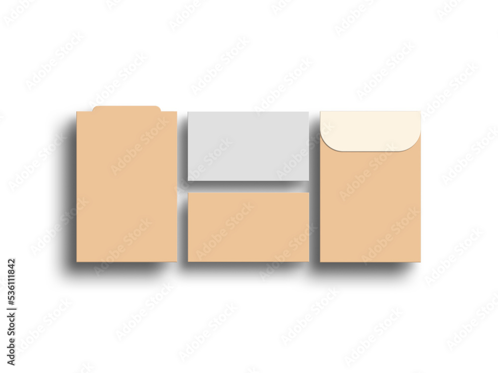 Business card with envelope stationery mockup Business card with envelope stationery mockup