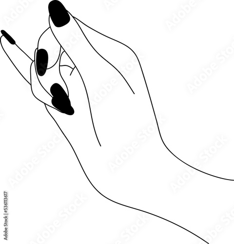 Women Hand Line Hand Drawn Finger