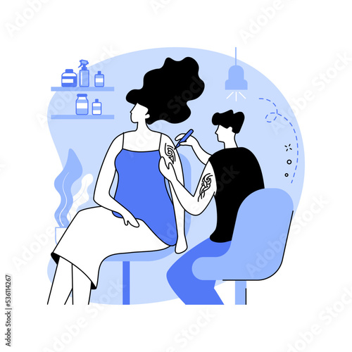 Tattoo isolated cartoon vector illustrations.