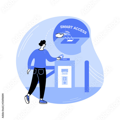 Transportation smart card isolated cartoon vector illustrations.