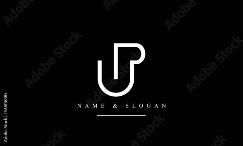 UP, PU, U, P abstract letters logo monogram