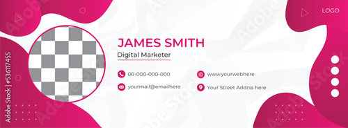 Email signature design social media cover template or email footer modern corporate email signature banner vector template