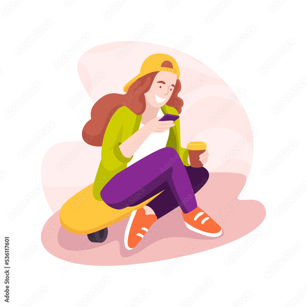 Waiting for friends isolated cartoon vector illustration. Waiting for friends isolated cartoon vector illustration.