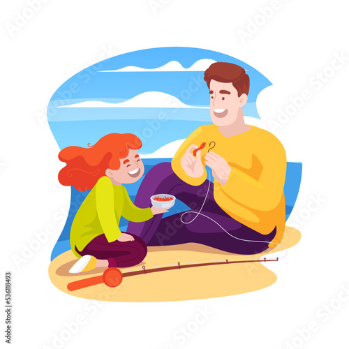 Live bait isolated cartoon vector illustration.