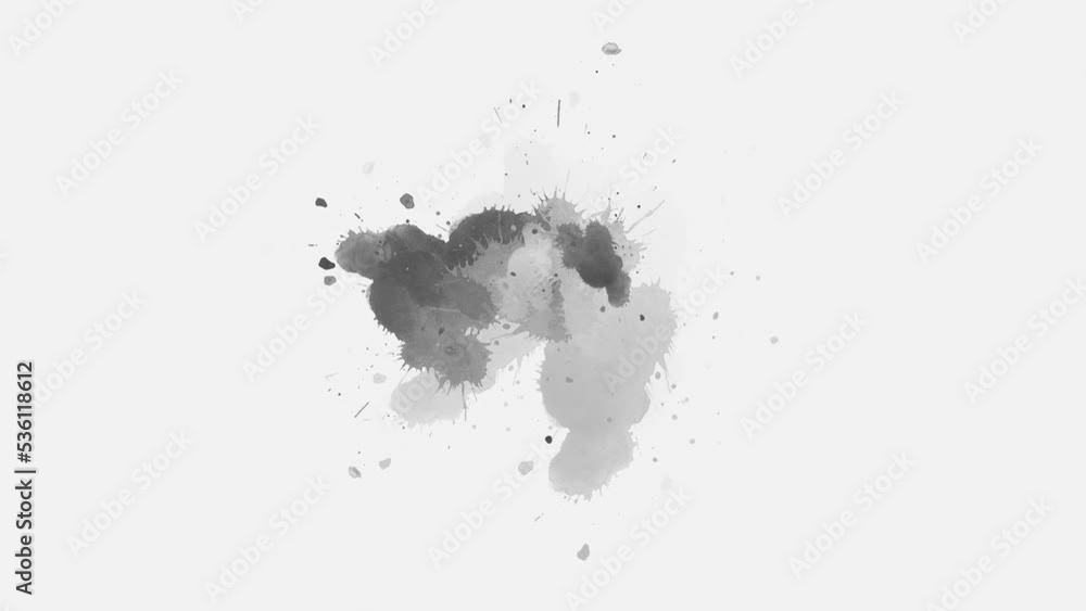 Ink splatters transition animation. Ink brush stroke transition. ink slow motion transition reveal.Abstract inkblot, splat, fluid art, overlay, alpha matte composition. ink spills onto white paper. Ink splatters transition animation. Ink brush stroke transition. ink slow motion transition reveal.Abstract inkblot, splat, fluid art, overlay, alpha matte composition. ink spills onto white paper.