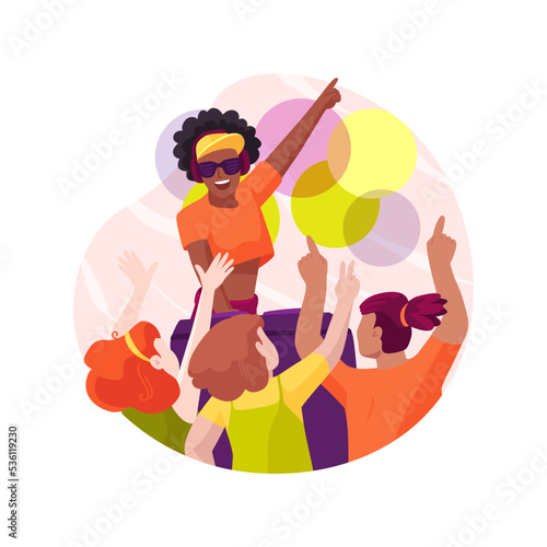 DJing skills isolated cartoon vector illustration.