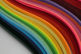Texture rainbow color strip wave paper. Abstract horizontal background.