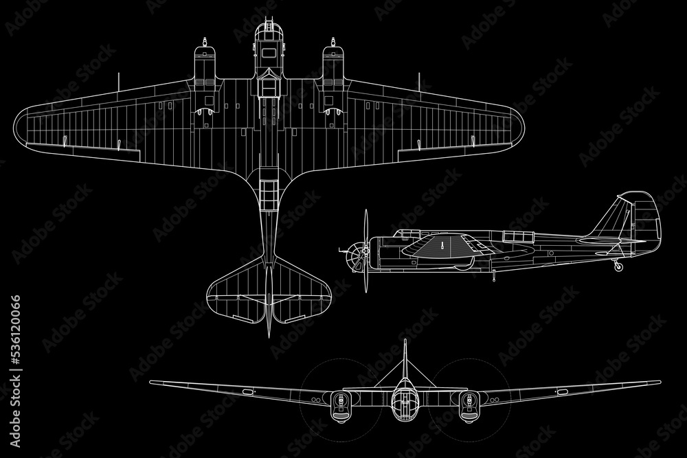 Naklejka premium Avión de bombardeo medio ANT-40