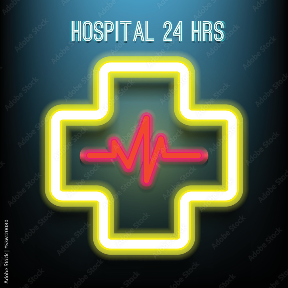 Obraz premium neon hospital