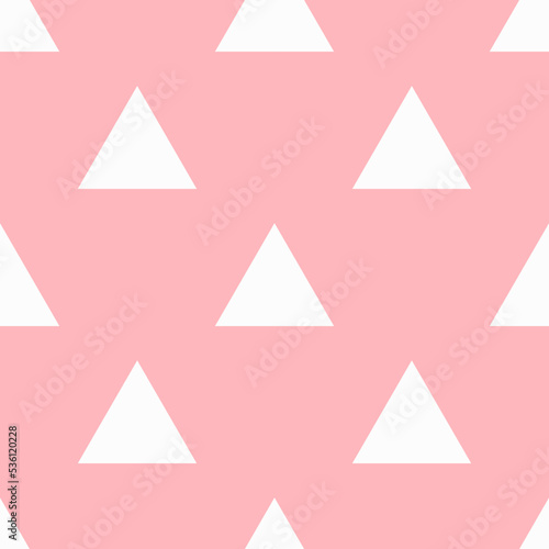 white triangle on pink background and pattern.