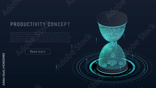 Productivity futuristic concept
