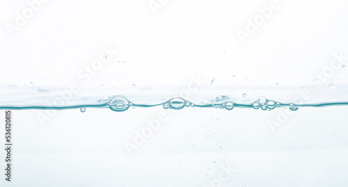 Bubble of water inside a fish tank making abstract background