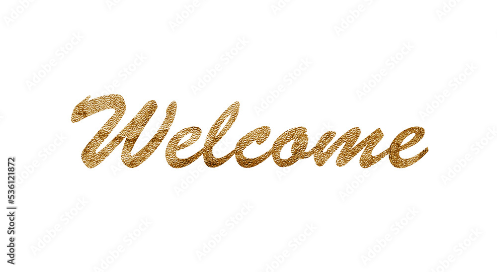 Fototapeta premium welcome text on white background