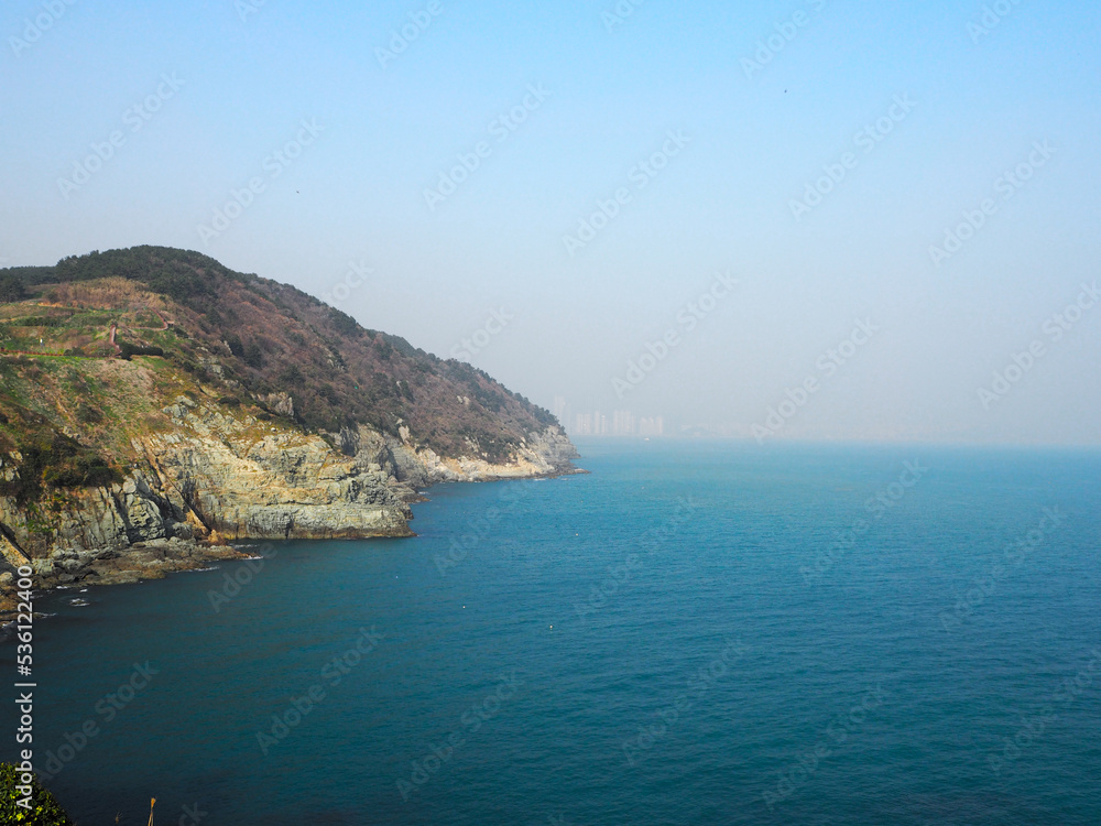 Rocks and sea surrounding Oryukdo Island, Busan, South Korea