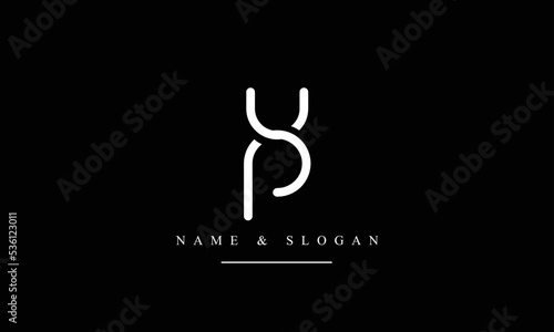 UP, PU, U, P abstract letters logo monogram