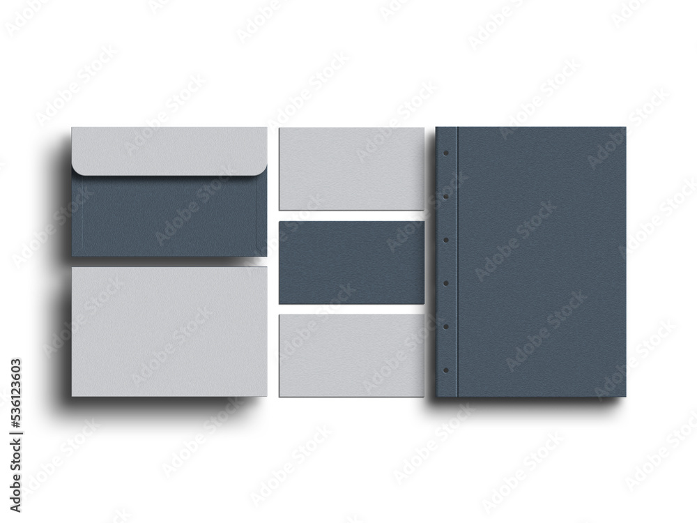 Minimal file with envelope stationery mockup Minimal file with envelope stationery mockup