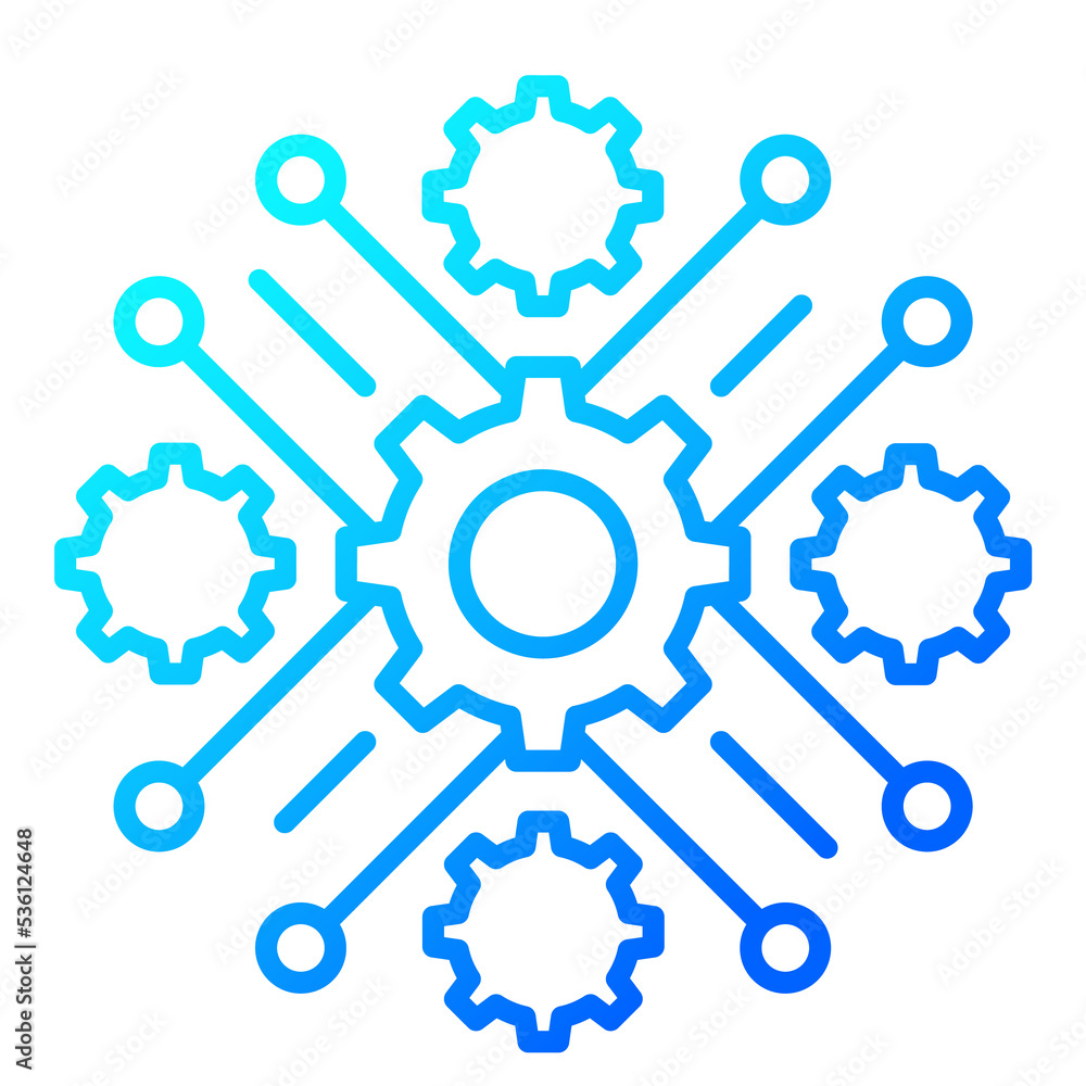 technical process, technology concept line icon technical process, technology concept line icon