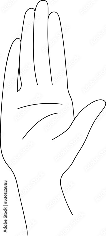 Holding Hand Line Drawing Both