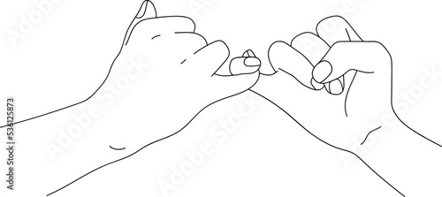 Holding Hand Line Drawing Both