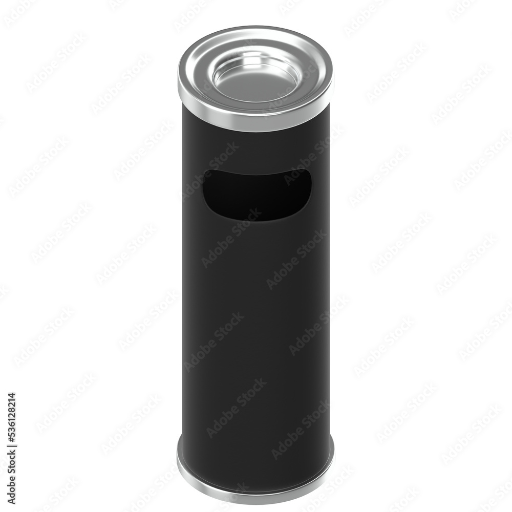 3d rendering illustration of an outdoor ashtray bin 3d rendering illustration of an outdoor ashtray bin