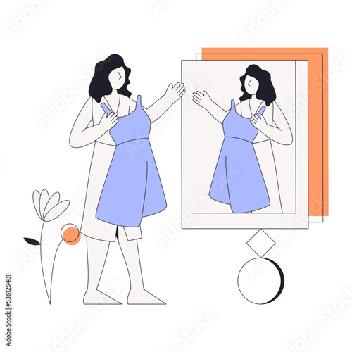 A linear character illustration of resting 