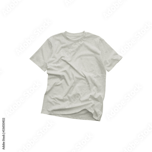 Wrinkled Ash Heather Mens Pocket T-Shirt Front Mockup