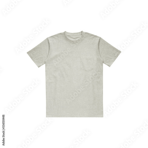 Ash Heather Mens Pocket T-Shirt Front Mockup