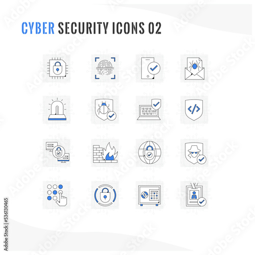 Cyber security professional sleek line icons set. Vector Editable stroke.