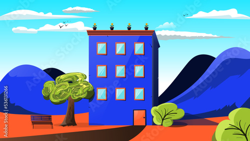 City Illustration. Flat Illustration. 