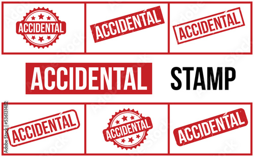 Accidental Rubber Stamp set Vector