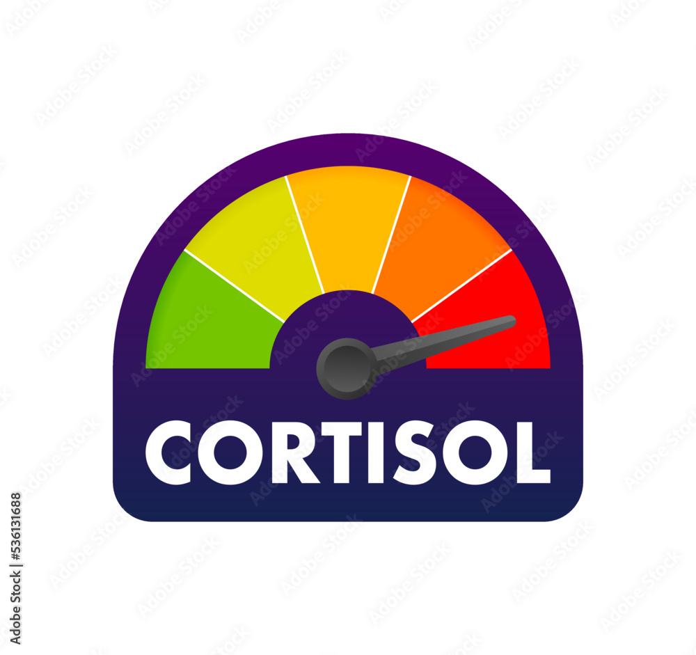 Flat cortisol level for medical design. Flat vector illustration. High blood glucose level Flat cortisol level for medical design. Flat vector illustration. High blood glucose level