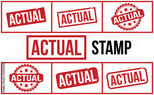 Actual Rubber Stamp Set Vector