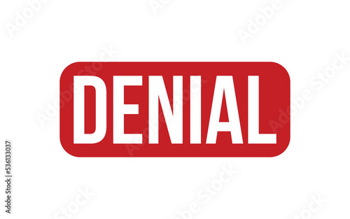 Denial Rubber Stamp Seal Vector