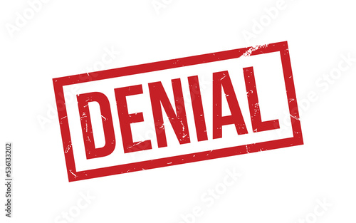 Denial Rubber Stamp Seal Vector