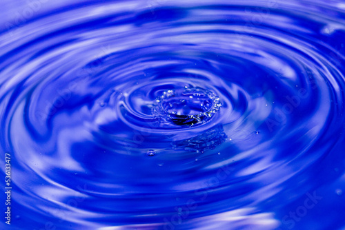Water splashing to make a ripple