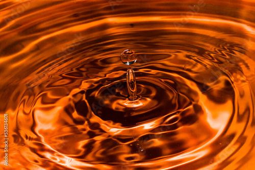 Water splashing to make a ripple