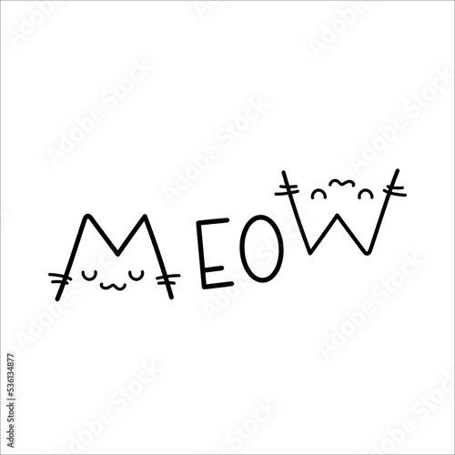 Cute print with lettering. Meow.