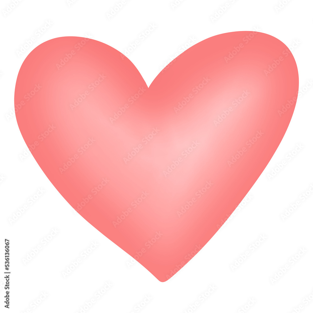 Watercolor pink heart hand drawn illustration Watercolor pink heart hand drawn illustration