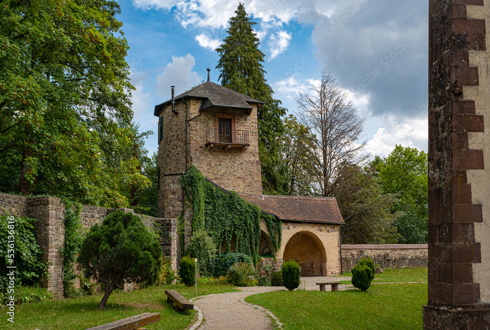 The Prälatenturm (prelate tower) was part of the defensive bastion in the ring wall that once surrounded the old town of Gengenbach, Kinzig valley, Ortenau. Baden Wuerttemberg, Germany, Europe The Prälatenturm (prelate tower) was part of the defensive bastion in the ring wall that once surrounded the old town of Gengenbach, Kinzig valley, Ortenau. Baden Wuerttemberg, Germany, Europe