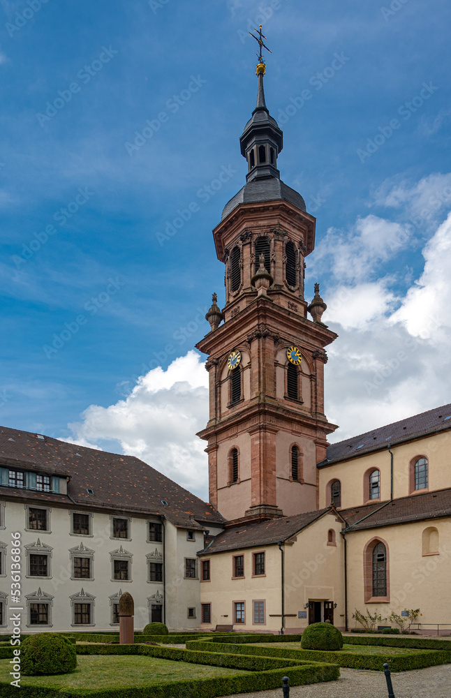 St. Mary‘s Church in the historic centre of Gengenbach, Kinzig Valley, Ortenau. Baden Wuerttemberg, Germany, Europe