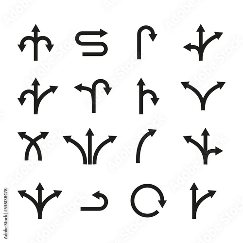 Way direction arrow sign. Way vector illustration