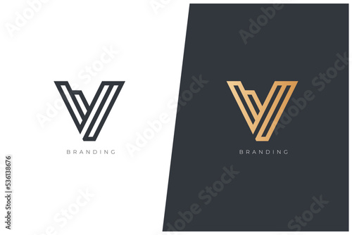 V Letter Logo Vector Trademark. Universal V Logotype Brand 