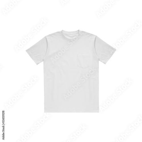 Mens Pocket White T-Shirt Front Mockup