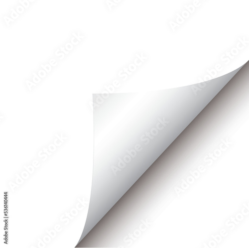 folded corner paper sheet - isolated design element