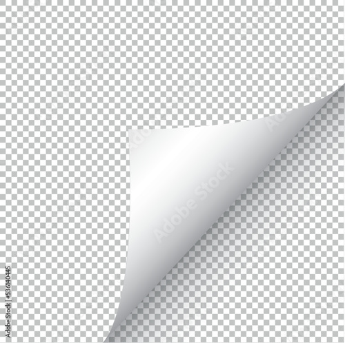 folded corner paper sheet - isolated design element
