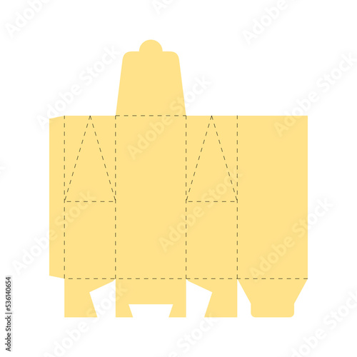 Milk Carton with Flap Box Template